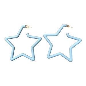 Katherine Light blue Star Shaped 925 Silver Post Earrings